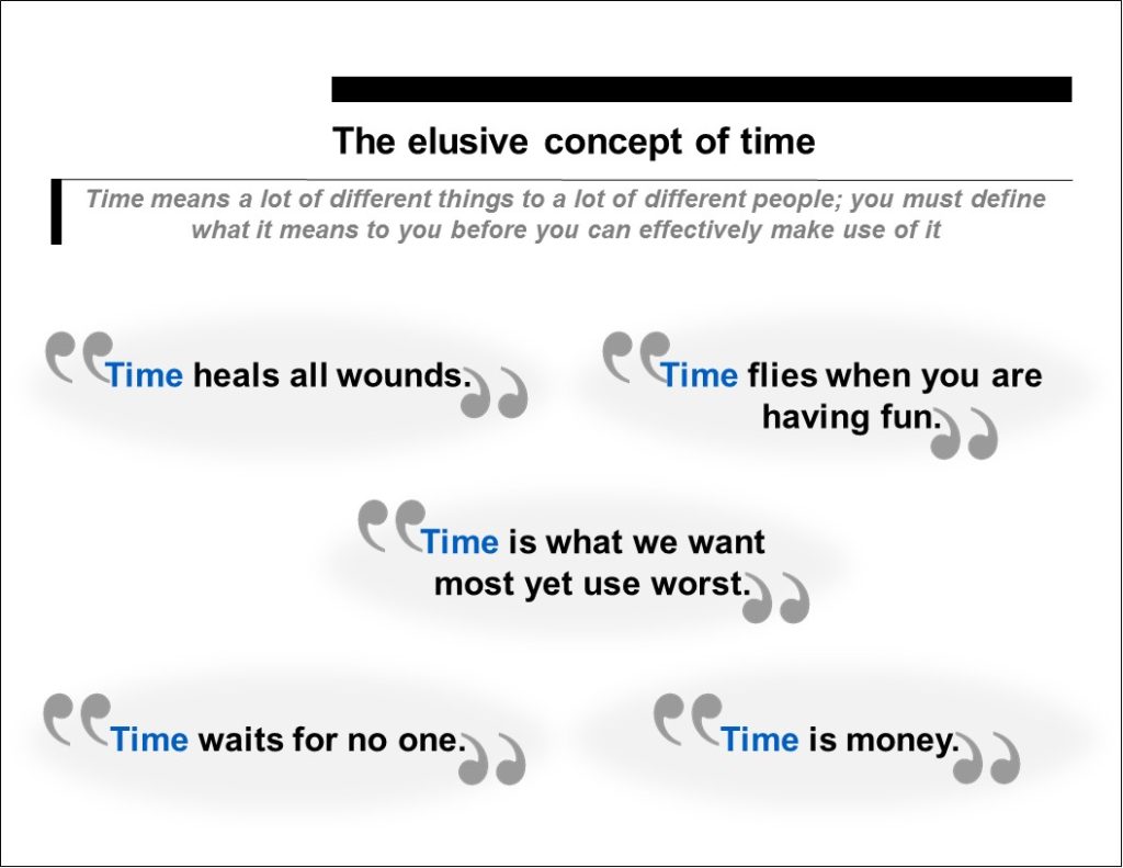 The elusive concept of time